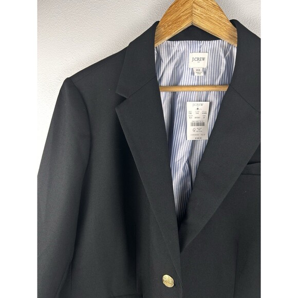 J Crew Factory Original Schoolboy Blazer Black SZ 22 Gold Buttons Academia Lined - Picture 4 of 10